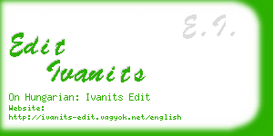 edit ivanits business card